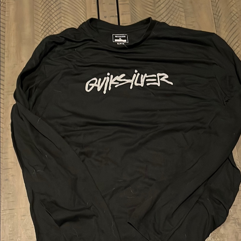Quiksilver Black Long Sleeve Tee Classic Design